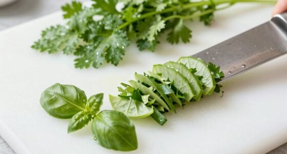 slice herbs gently thin