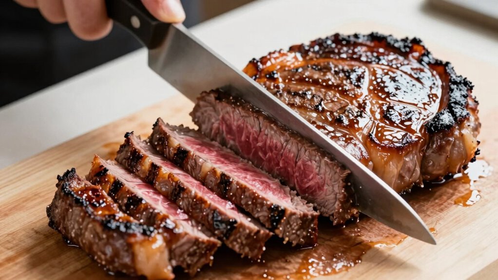 slice steak against grain