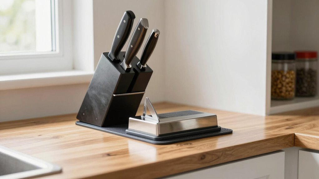 small kitchen knife sharpening setup