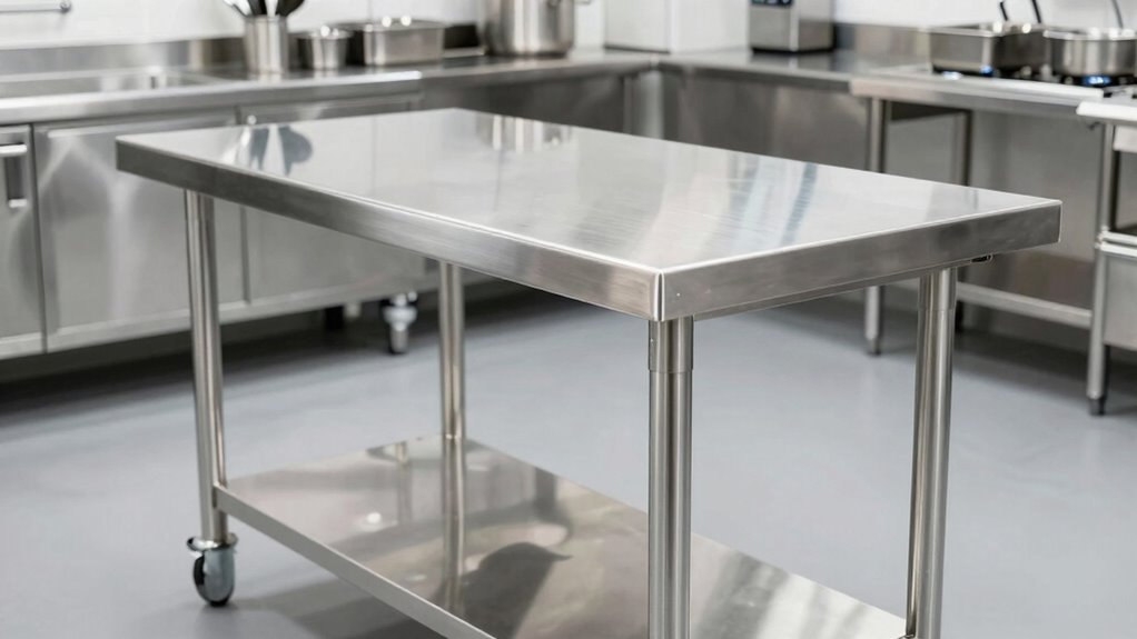 stainless steel kitchen workstation