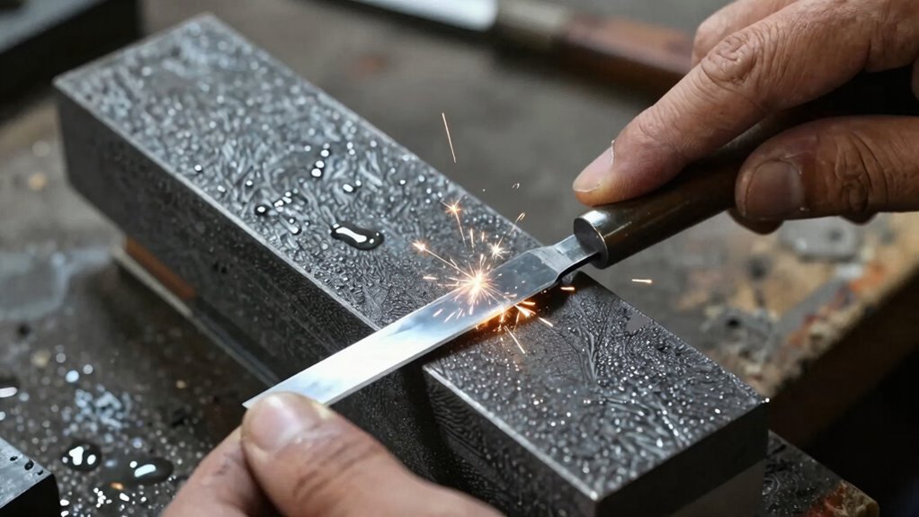 steel response during sharpening