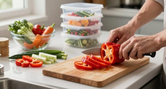 streamlined meal prep cutting process