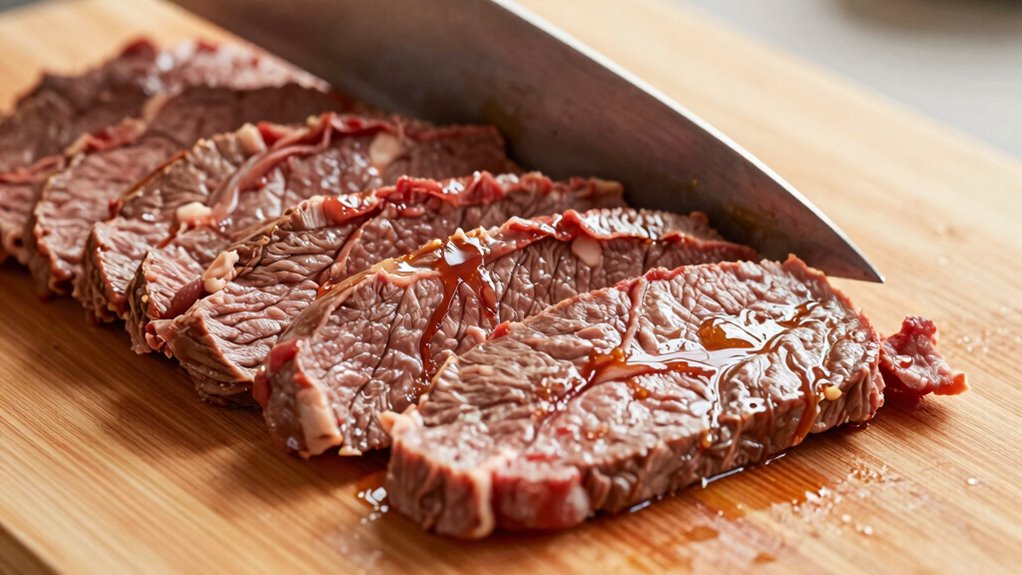 thinly sliced protein preparation