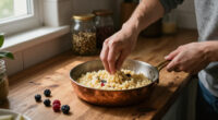 Orzotto Al Formaggio, Speck E Frutti Di Bosco