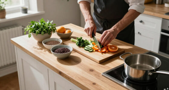 In Plant-Based Chef Alfie Steiner's New Scandi-Style London Kitchen, Ingredients, Saucepans, And Cookbooks All Become Part Of The Decor