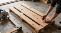 Man Turns Old Wood Pallets Into A Space-Saving Piece Of Furniture With An Impressive DIY