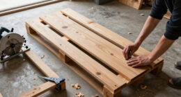 Man Turns Old Wood Pallets Into A Space-Saving Piece Of Furniture With An Impressive DIY